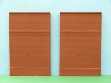 Pair Straight Brick Retaining Walls